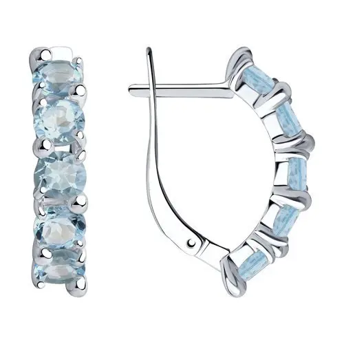 Серьги с английским замком из серебра