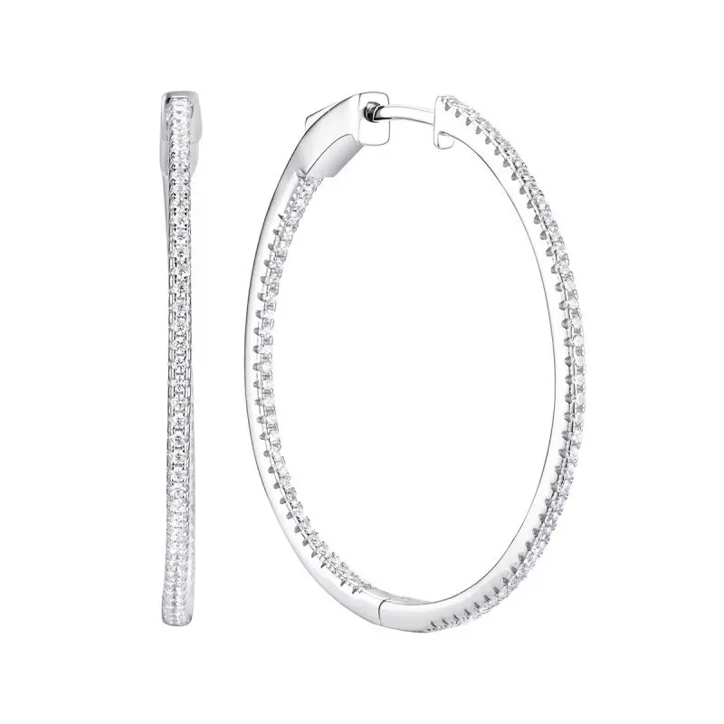 Серьги конго из серебра
