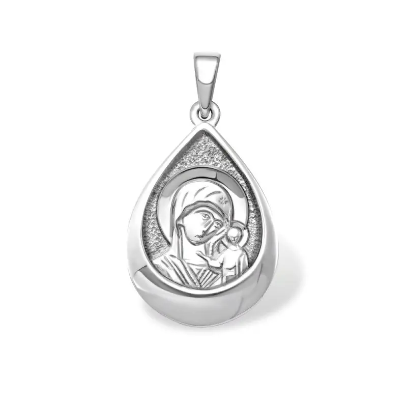 Подвеска икона из черного серебра