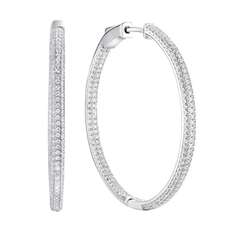 Серьги конго из серебра
