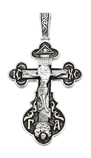 Подвеска крест из серебра