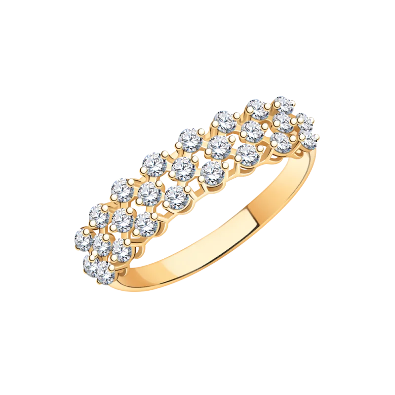 Кольцо декоративное из красного золота