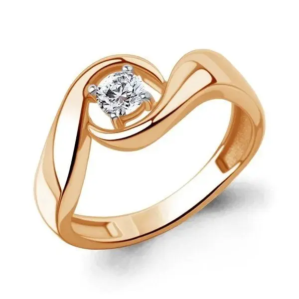 Кольцо декоративное из красного золота