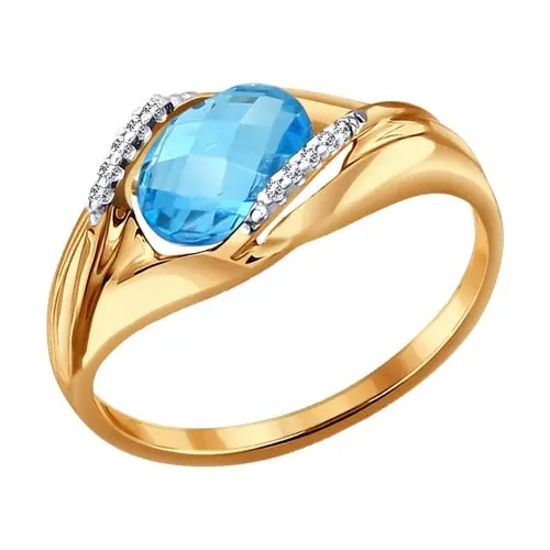 Кольцо декоративное из красного золота