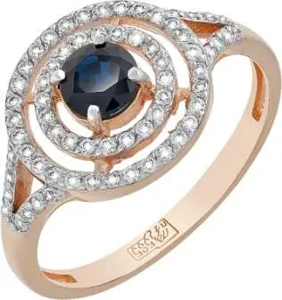 Кольцо декоративное из комбинированного золота