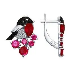 Серьги с английским замком из серебра