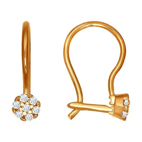 Серьги детские из позолоты