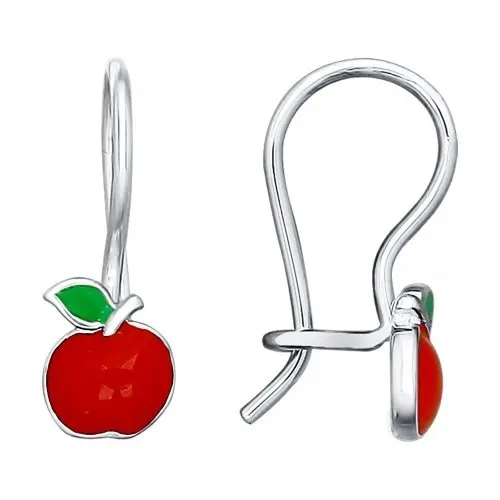 Серьги детские из серебра вид 1