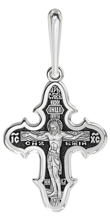 Подвеска крест из серебра