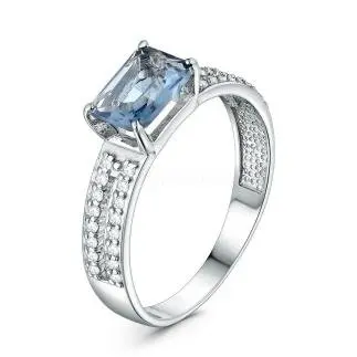 Кольцо декоративное из серебра вид 1