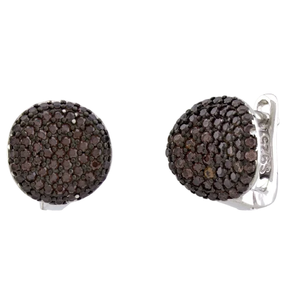 Серьги с английским замком из серебра