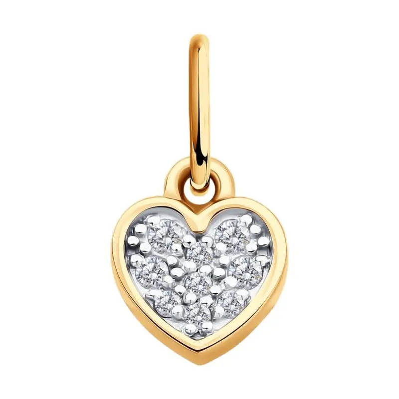 Подвеска декоративная из комбинированного золота