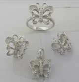 Кольцо декоративное из серебра