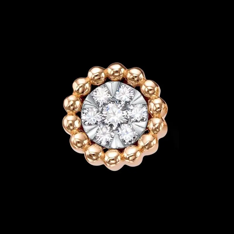 Подвеска бегунок из комбинированного золота