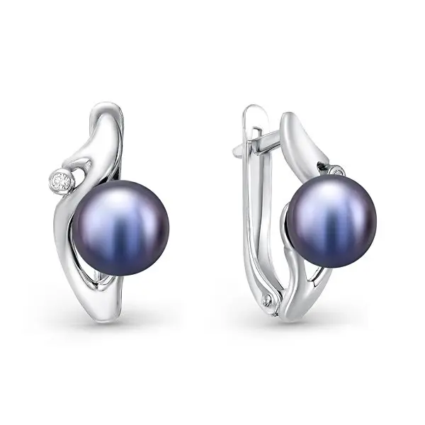 Серьги с английским замком из серебра