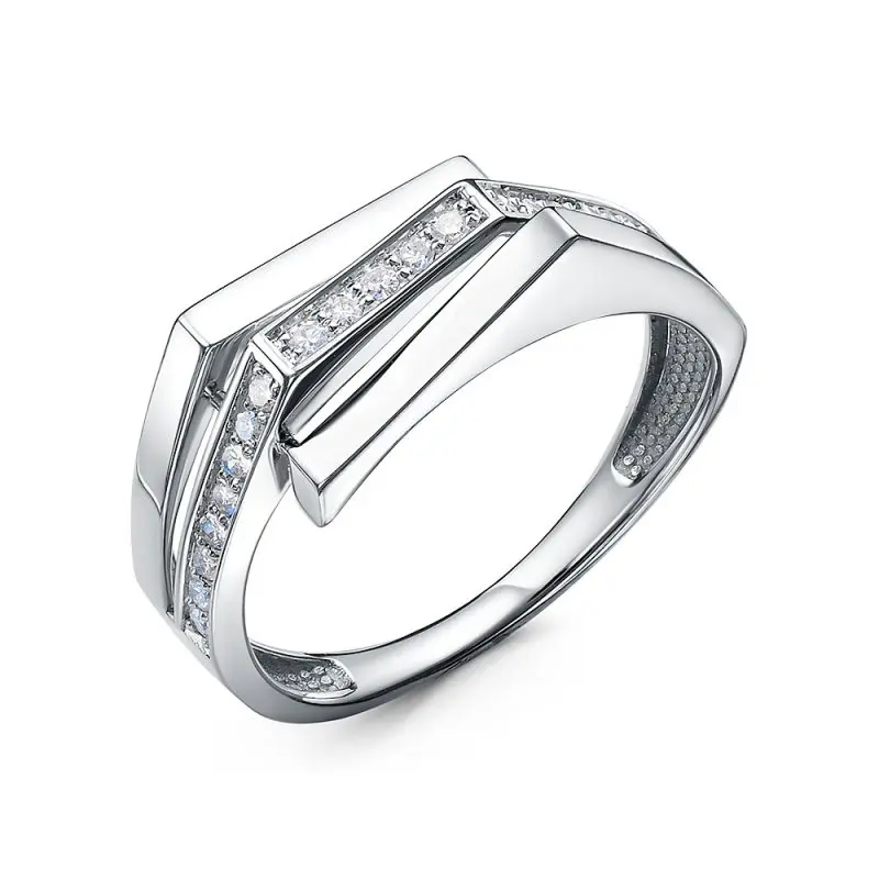 Кольцо декоративное из белого золота