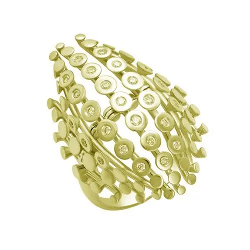 Кольцо декоративное из желтого золота