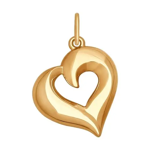 Подвеска декоративная из красного золота