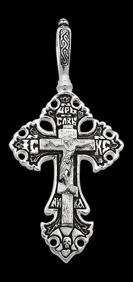 Подвеска крест из серебра