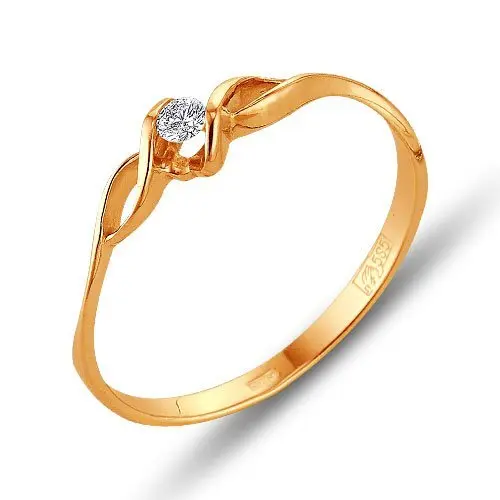 Кольцо декоративное из красного золота