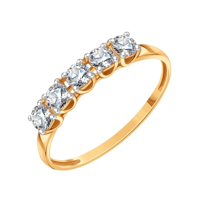 Кольцо декоративное из красного золота