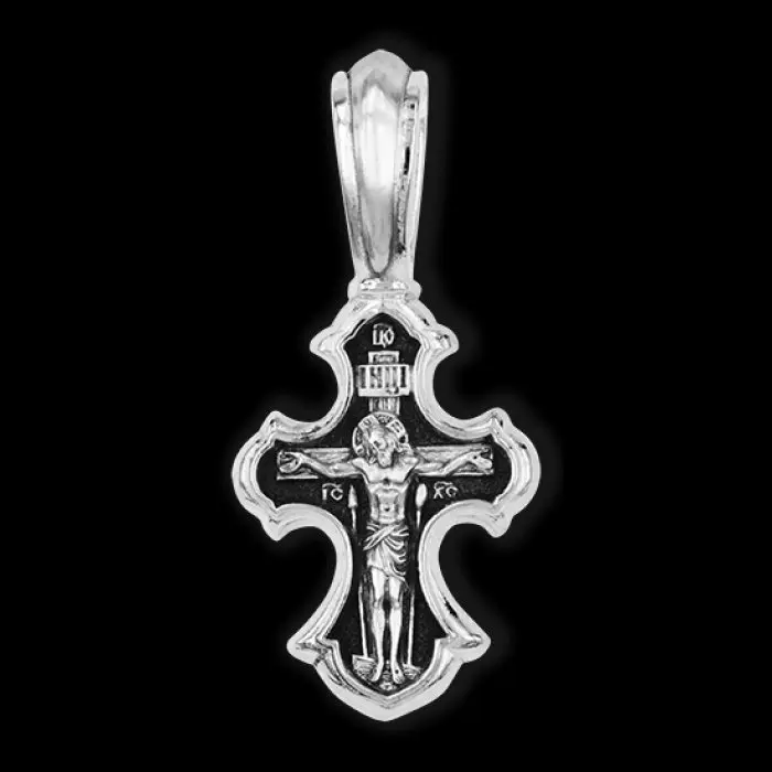 Подвеска крест из серебра