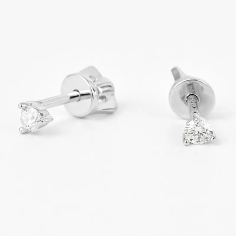 Серьги пуссеты из серебра