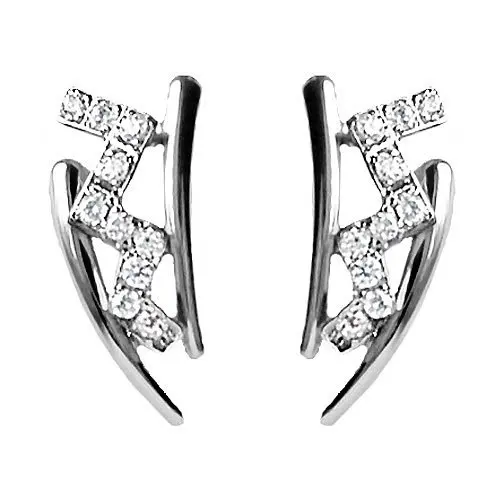 Серьги с английским замком из серебра