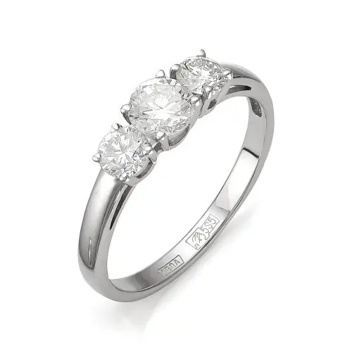 Кольцо декоративное из белого золота