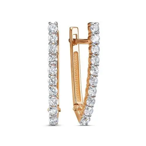 Серьги с английским замком из красного золота