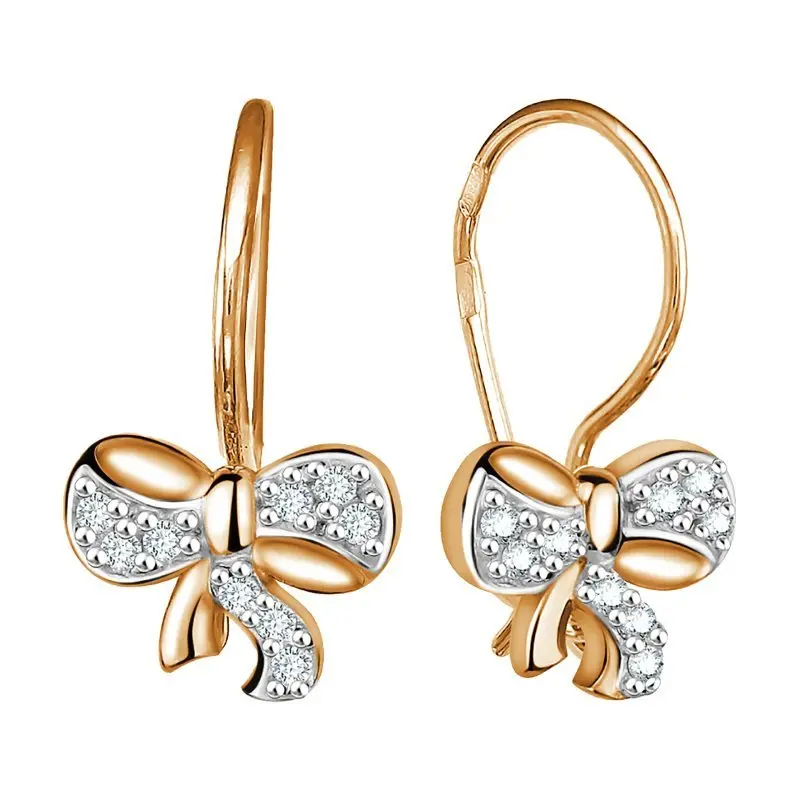 Серьги детские из позолоты