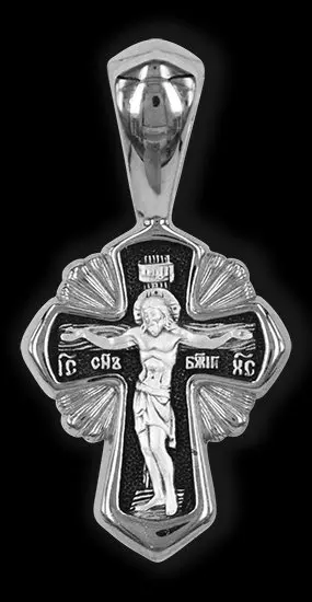 Подвеска крест из серебра