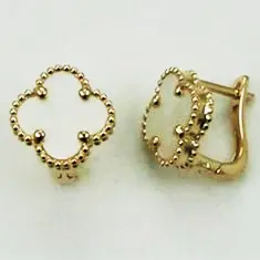 Серьги с английским замком из красного золота