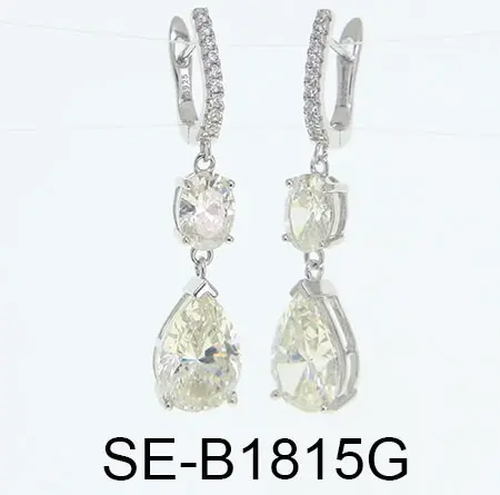 Серьги подвесные из серебра