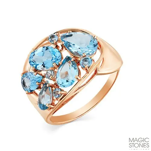 Кольцо декоративное из красного золота