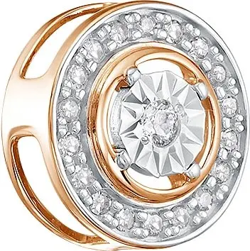 Подвеска бегунок из комбинированного золота