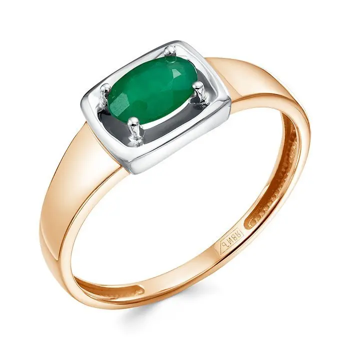 Кольцо декоративное из комбинированного золота