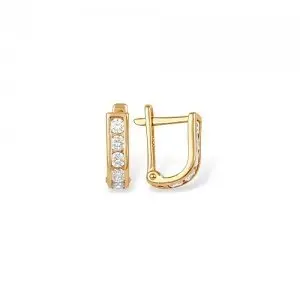 Серьги детские из красного золота