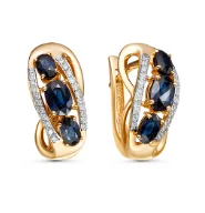 Серьги с английским замком из белого золота