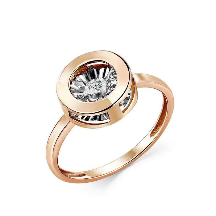 Кольцо декоративное из комбинированного золота