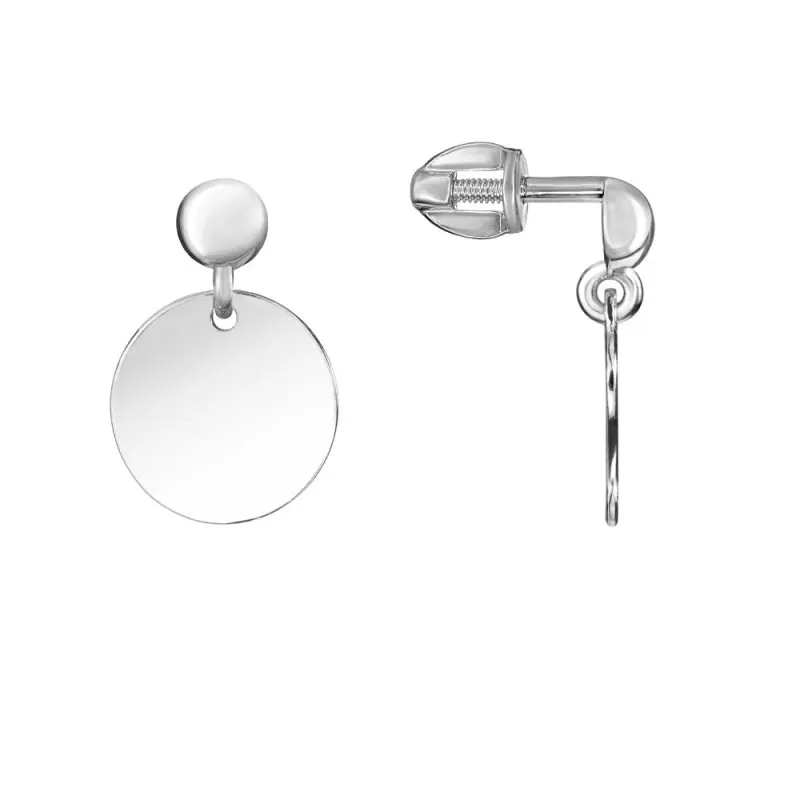 Серьги пуссеты из серебра