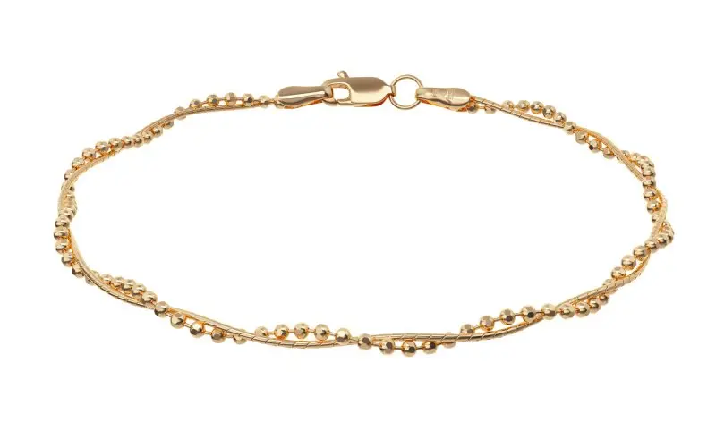 Браслет цепочный из красного золота