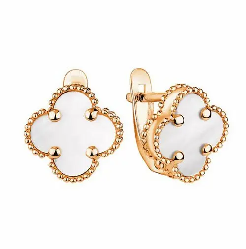 Серьги с английским замком из красного золота