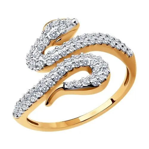 Кольцо декоративное из красного золота