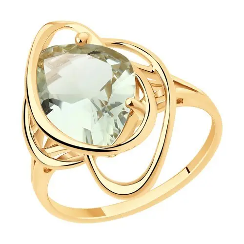 Кольцо декоративное из красного золота