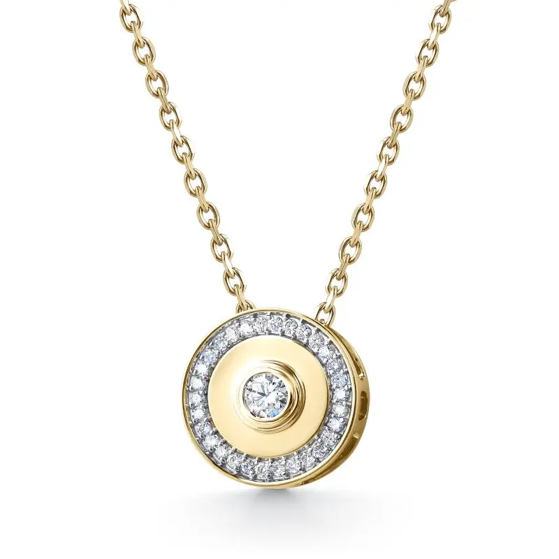 Цепь колье из желтого золота