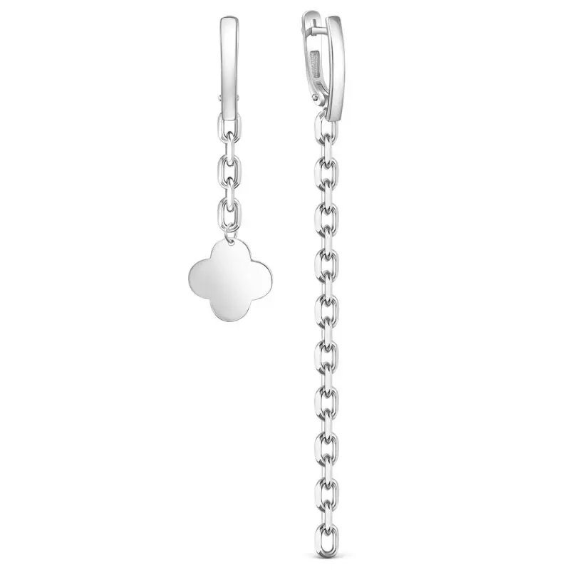 Серьги подвесные из серебра