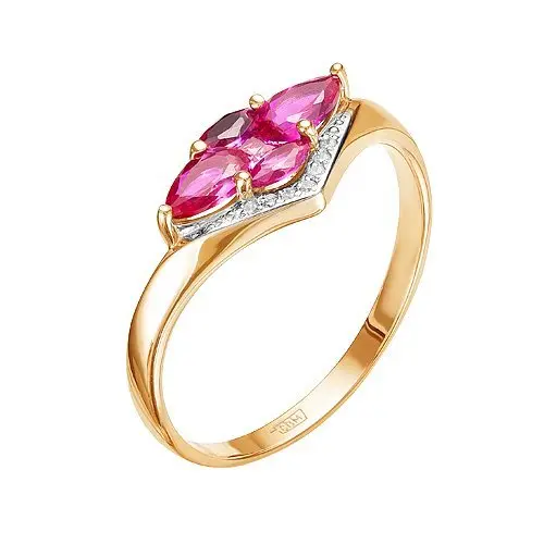 Кольцо декоративное из красного золота