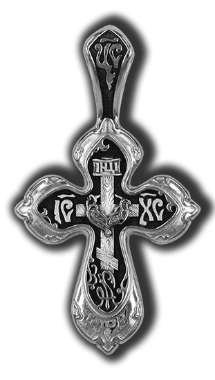 Подвеска крест из серебра