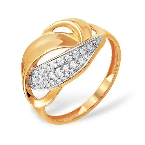 Кольцо декоративное из красного золота